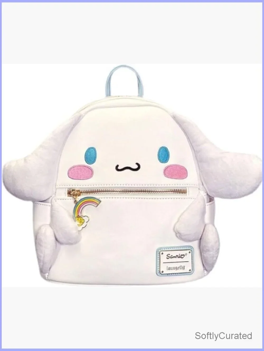Double Strap Shoulder Bag Faux Leather Plush Applique Cosplay